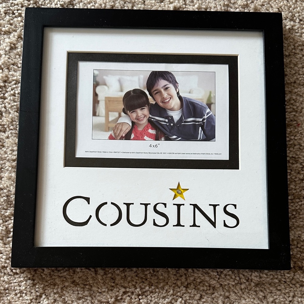 4x6 Kohl's Black Cousins Picture Frame